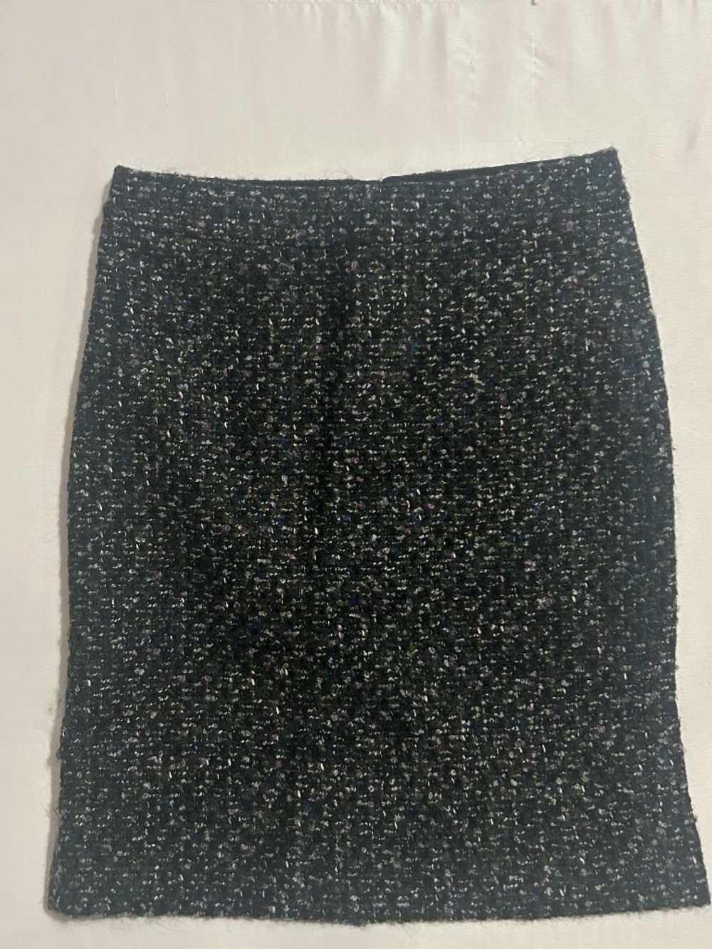 J.Crew Wool Mohair Blend Tweed Pencil Skirt Black Multi 0